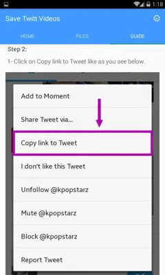 Save Twitt Videos android App screenshot 1